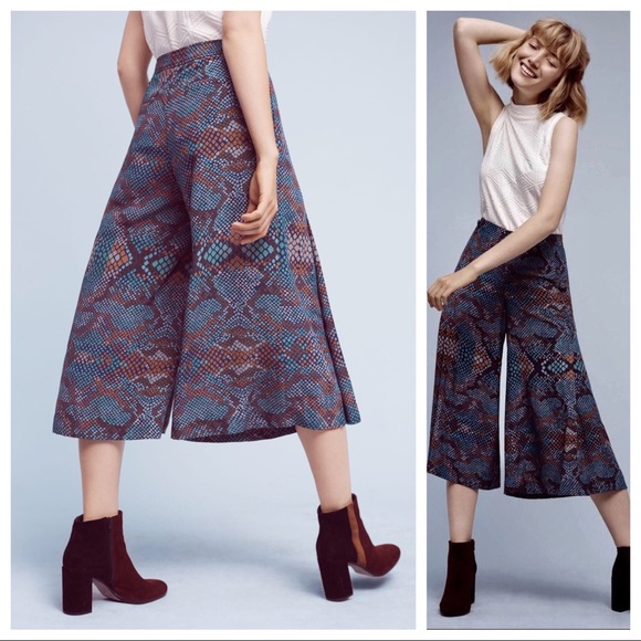 Anthropologie Pants - Anthropologie Essential Culotte Snakeskin Modern